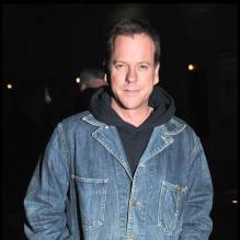 Kiefer Sutherland sort de l'émission de Letterman (NYC, 13  janvier 2010)