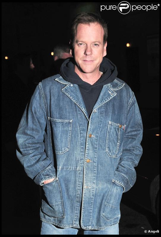Kiefer Sutherland sort de l'émission de Letterman (NYC, 13  janvier 2010)