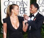 Mariah Carey et son mari Nick Cannon lors de la cérémonie des Golden Globe, le 17 janvier 2010 à Los Angeles