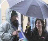 Courteney Cox sur le tournage de Cougar Town à Los Angeles le 20/01/10 