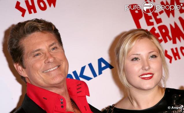 David Hasselhoff et sa fille Hayley à la représentation du Pee-Wee Herman Show à Los Angeles le 20 janvier 2010 