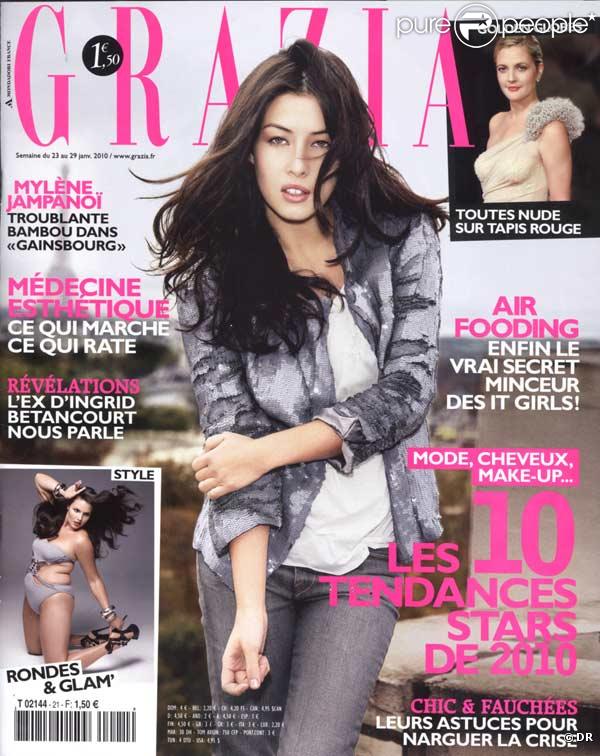 Mylène Jampanoï en couverture de Grazia