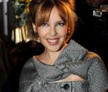 Kylie Minogue lors du défilé Dior Haute Couture, printemps/été 2010, le 25 janvier 2010. Fashion Week de Paris.
