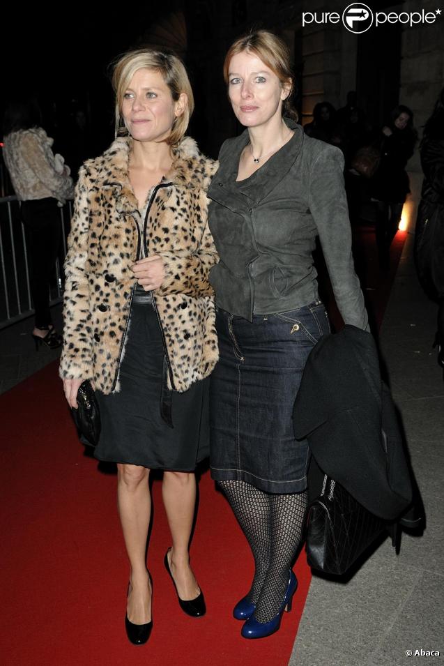 Marina Foïs et Karine Viard au défilé Etam le 25 janvier 2010 au Ritz