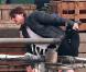Tom Cruise et Cameron Diaz sur le tournage de Knight and Day , à Long Beach, en Californie, le 25 janvier 2010.