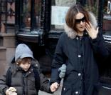Sarah Jessica Parker emmène son fils James Wilkie à l'école le 26 janvier 2010 à New York
