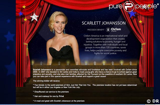 Scarlett Johansson se propose sur eBay...