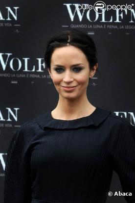 Emily Blunt à l'occasion de l'avant-première transalpine de  Wolfman , à Rome, en Italie, le 27 janvier 2010.