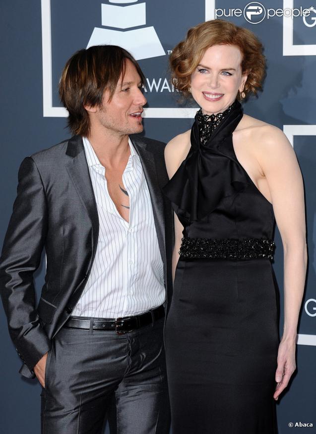 Keith Urban et Nicole Kidman lors des Grammy Awards le 31 janvier 2010