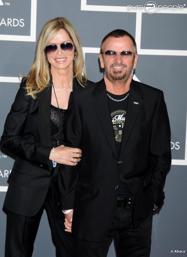 Ringo Starr et Barbara lors des Grammy Awards le 31 janvier 2010