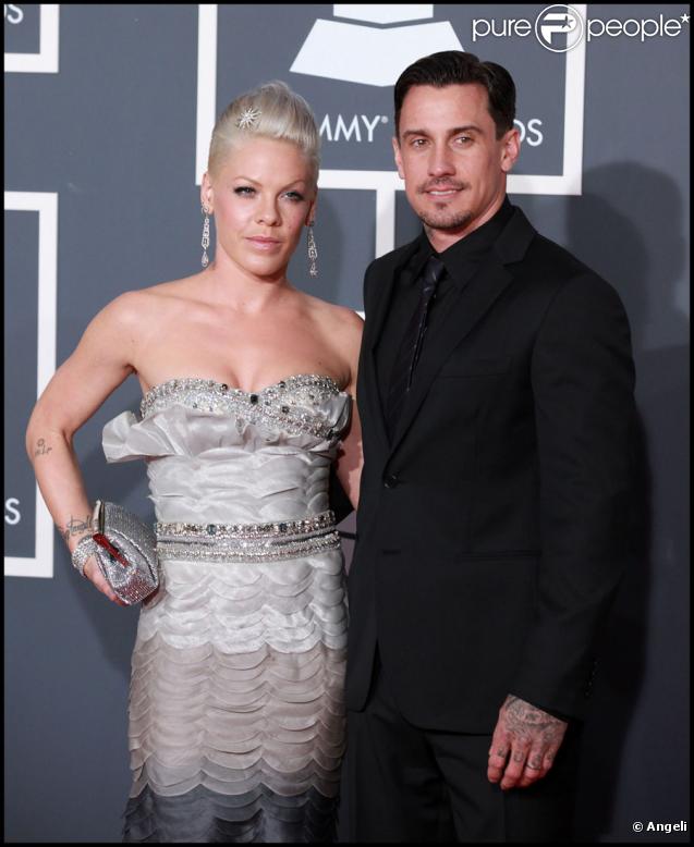 Pink et Carey Hart lors des Grammy Awards à Los Angeles le 31 janvier 2010
