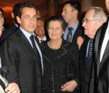 Nicolas Sarkozy et Simone Veil lors du dîner du Crif au pavillon d'Armenonville le 3 février 2010
