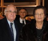 Antoine et Simone Veil lors du dîner du Crif au pavillon d'Armenonville le 3 février 2010