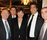 Richard Prasquier (à gauche) et Roselyne Bachelot lors du dîner du Crif au pavillon d'Armenonville le 3 février 2010