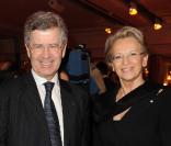Jean-David Levitte et Michèle Alliot-Marie lors du dîner du Crif au pavillon d'Armenonville le 3 février 2010