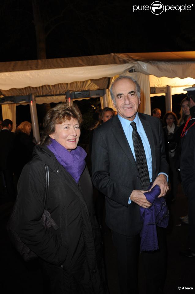 Christine Clerc et Jean-Pierre Elkabbach lors du dîner du Crif au pavillon d'Armenonville le 3 février 2010