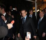 Nicolas Sarkozy lors du dîner du Crif au pavillon d'Armenonville le 3 février 2010