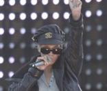 Rihanna répette le concert du Superbowl sur la plage de Miami Beach le 3 février 2010