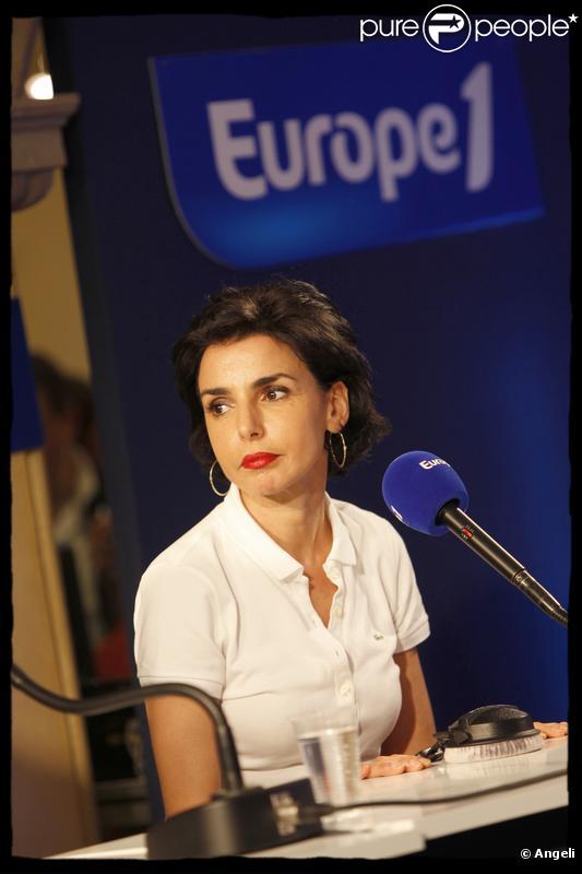 Rachida Dati à l'émission Studio Europe 1, à Strasbourg. 5/02/2010