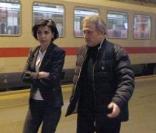 Rachida Dati et Michel Drucker à l'émission Studio Europe 1, à Strasbourg. 5/02/2010