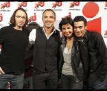 Rachida Dati, Nikos Aliagas, Florian Gazan et Mustapha El Atrassi au 6/9 d'NRJ. 08/02/2010