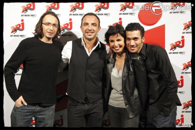Rachida Dati, Nikos Aliagas, Florian Gazan et Mustapha El Atrassi au 6/9 d'NRJ. 08/02/2010