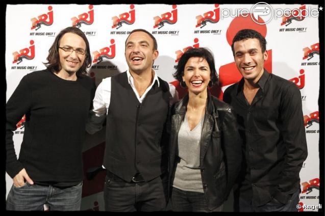 Rachida Dati, Nikos Aliagas, Florian Gazan et Mustapha El Atrassi au 6/9 d'NRJ. 08/02/2010