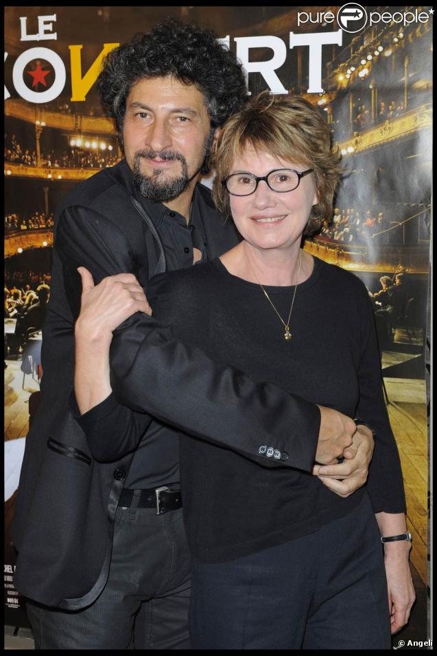 Radu Mihaileanu et Miou-Miou à l'occasion de la grande soirée donnée pour les deux millions d'entrées au box-office du Concert, au Ritz Club, à l'Hôtel Ritz, à Paris, le 5 février 2010.