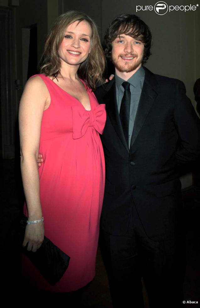 Anne-Marie Duff et son mari James McAvoy, à l'occasion des Evening Standard British Film Awards, au Movieum de County Hall, à Londres, le 8 février 2010. 