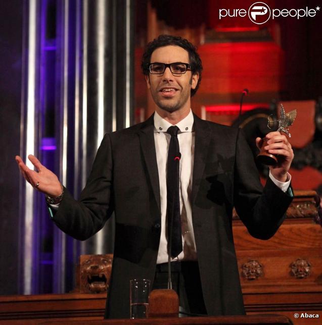 Sacha Baron Cohen, à l'occasion des Evening Standard British Film Awards, au Movieum de County Hall, à Londres, le 8 février 2010. 