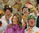 Letizia d'Espagne au palais de la Zarzuela. Elle reçoit la fondation Theodora et se sent très bien au milieu des clowns ! 19/02/2010
