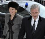 La famille royale de Belgique, dont Philippe et Mathilde de Belgique, était réunie le 22 février 2010 à Bruxelles pour honorer ses morts