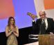 Vanessa Paradis félicite Jacques Audiard, vainqueur du César du meilleur réalisateur lors de la 35ème cérémonie des César