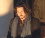 Johnny Depp sur le tournage de  The Tourist , à Venise. 1/03/2010 