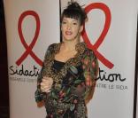 La future maman Erika Moulet à la soirée de lancement du Sidaction 2010, le 3 mars, au Casino de Paris.