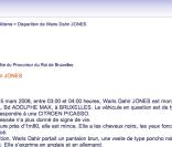 Avis de recherche lancer par la police féderale belge 
