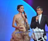 Nagui et Cécile CAssel aux Victoires de la Musique, le 8/03/08