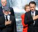 Steven Spielberg et Tom Hanks, à l'occasion de la cérémonie commémorative en mémoire aux soldats du Pacifique qui ont combattu pendant la Seconde Guerre Mondiale, à Washington, le 11 mars 2010.