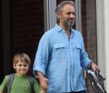 Kate Winslet et Sam Mendes, avec les enfants, à New York. 08/04/2010