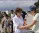 Susan Sarandon lors d'un voyage humanitaire sur l'île de Haïti le 13 avril 2010