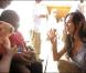 Demi Moore lors d'un voyage humanitaire sur l'île de Haïti le 13 avril 2010