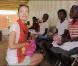 Olivia Wilde lors d'un voyage humanitaire sur l'île de Haïti le 13 avril 2010