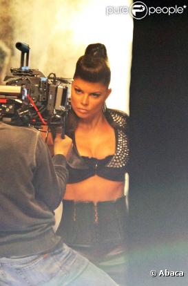 Fergie en plein tournage du clip du nouveau titre de David Guetta,  Gettin' Over You 