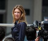 Steffi Graff tourne un spot publicitaire pour Actimel à Palma de Majorque le 20 avril 2010