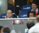 Nicolas Sarkozy, Christian Estrosi et Albert II de Monaco assistent au match PSG-Monaco en finale de la Coupe de France au Stade de France