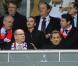 Nicolas Sarkozy, Albert II de Monaco, Charlene Wittstock et Christian Estrosi assistent au match PSG-Monaco en finale de la Coupe de France au Stade de France