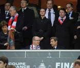 Roselyne Bachelot, Nicolas Sarkozy, Albert II de Monaco, Charlene Wittstock et Christian Estrosi assistent au match PSG-Monaco en finale de la Coupe de France au Stade de France