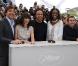 Javier Bardem, Maricel Alvarez, le réalisateur Alejandro Gonzalez Inarritu, Diaryatou Daff et Eduard Fernandez lors du photocall du film Biutiful pendant le 63e festival de Cannes le 17 mai 2010