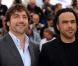 Alejandro Gonzalez Inarritu et Javier Bardem lors du photocall du film Biutiful pendant le 63e festival de Cannes le 17 mai 2010