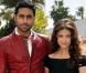 Aishwarya Rai et son époux Abhishek Bachchan présentent le film Raavan, au 63e festival de Cannes. Vikram est également à leurs côtés. 17/05/2010